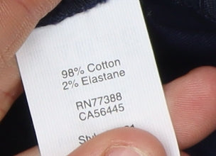 J.Crew Women's Blue Chino Trousers, Size 4, Stretch Slim Fit