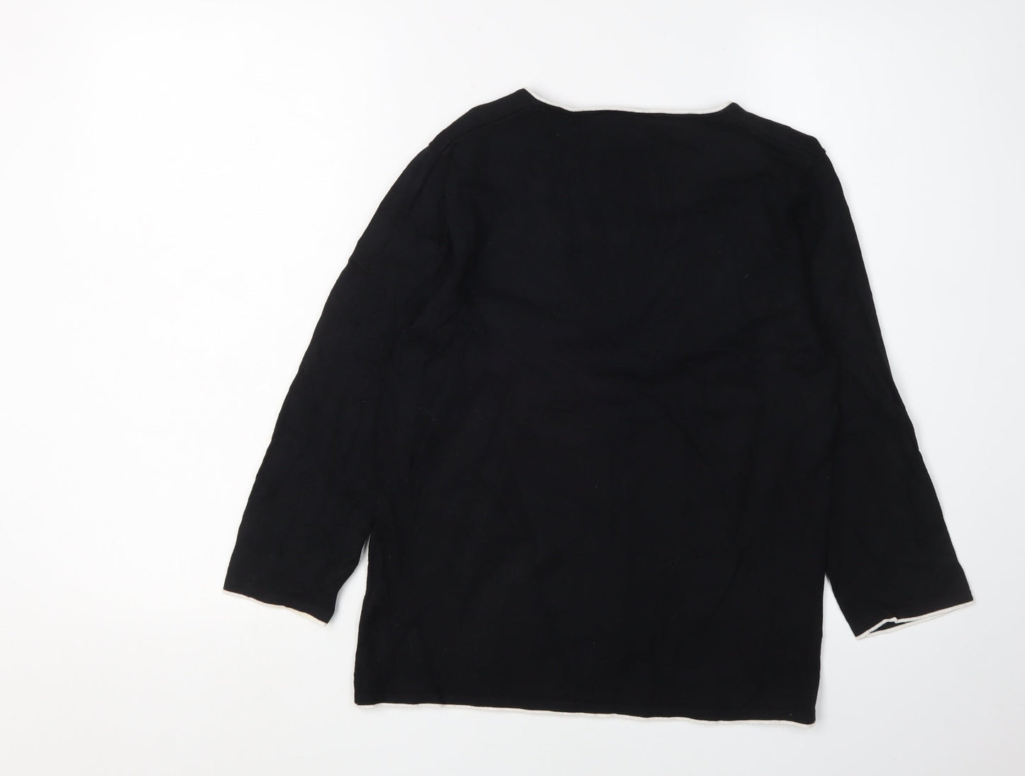 Eastex Women's Black V-Neck Jumper Size 10