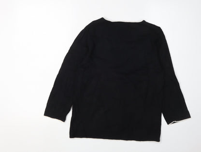 Eastex Women's Black V-Neck Jumper Size 10