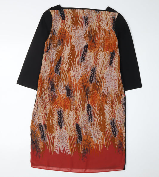 Laura Ashley Women’s Black Multicoloured Shift Dress 10