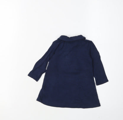 Jasper Conran Unisex Blue Shirt Dress 3-6M EUC NWT