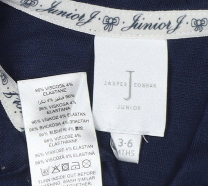 Jasper Conran Unisex Blue Shirt Dress 3-6M EUC NWT
