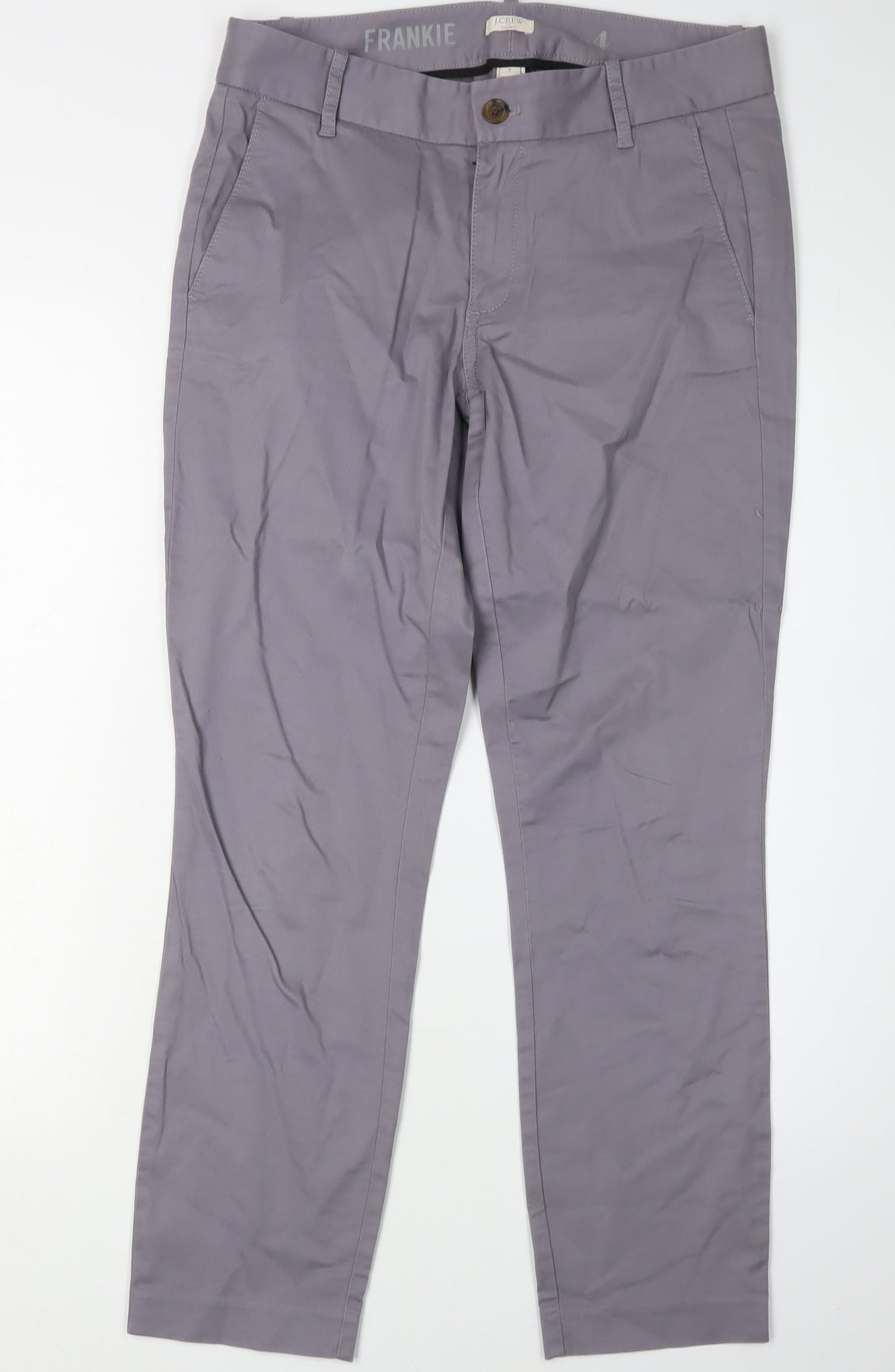 J.Crew Women's Grey Chino Trousers Size 4