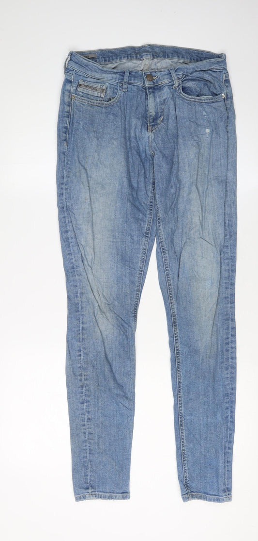 Calvin Klein Women's Blue Skinny Jeans UK 12