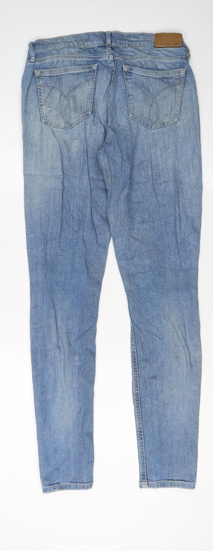 Calvin Klein Women's Blue Skinny Jeans UK 12