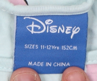Disney Girls Blue Stitch Cropped Tank Top - 11-12 Years