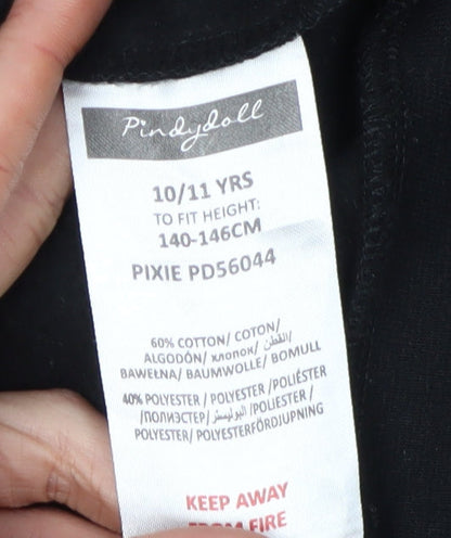 Pindydoll Girls Black Pullover Hoodie Size 10 Years