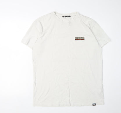 Napapijri Men's White Logo T-Shirt XS