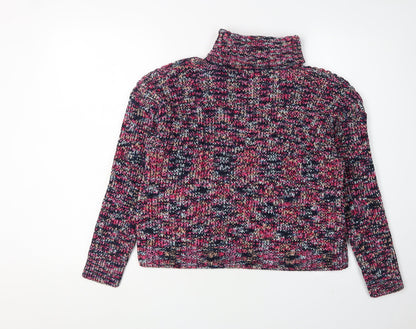 Marks and Spencer Girls Multicoloured Roll Neck Jumper