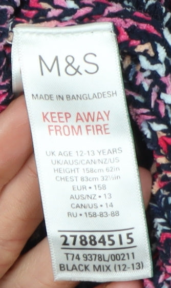 Marks and Spencer Girls Multicoloured Roll Neck Jumper