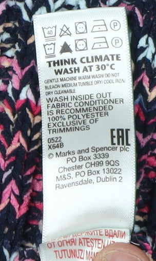 Marks and Spencer Girls Multicoloured Roll Neck Jumper