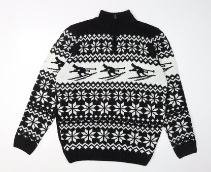 Livergy Men's Black Pullover Jumper M Ski-Ready