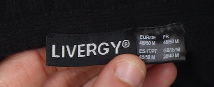 Livergy Men's Black Pullover Jumper M Ski-Ready