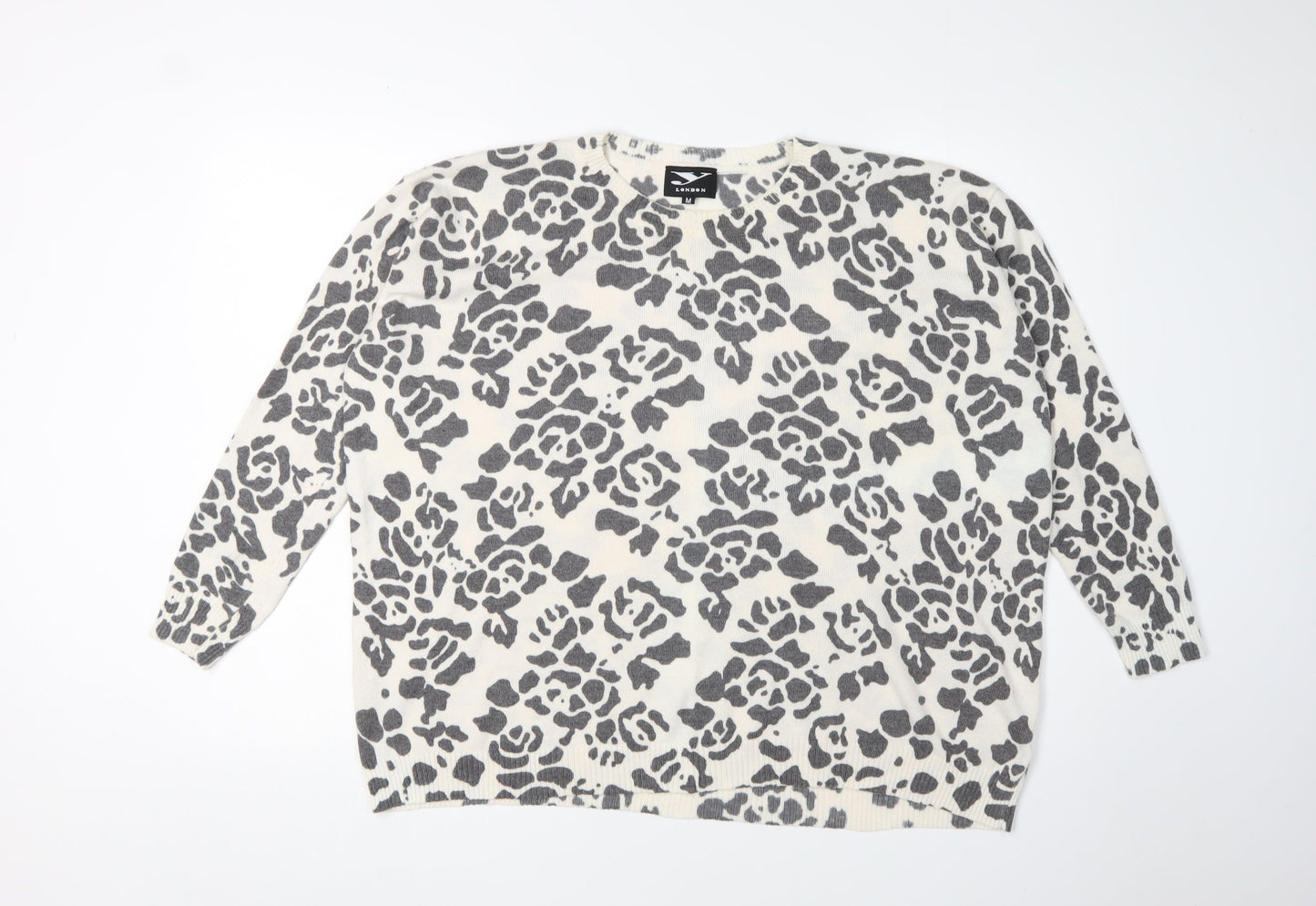 Y London Womens Animal Print Pullover, Size M, Multicoloured