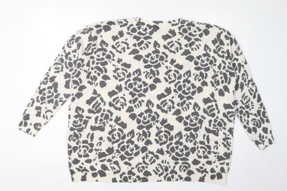 Y London Womens Animal Print Pullover, Size M, Multicoloured