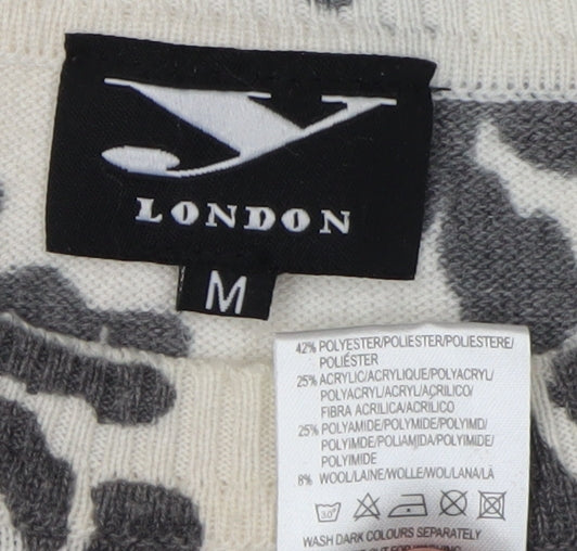 Y London Womens Animal Print Pullover, Size M, Multicoloured
