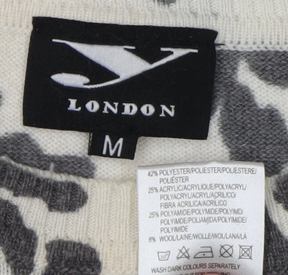 Y London Womens Animal Print Pullover, Size M, Multicoloured
