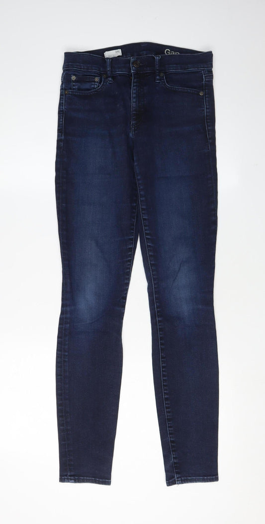 Gap Women's Blue Skinny Jeans Size 8 Mid-Rise Style