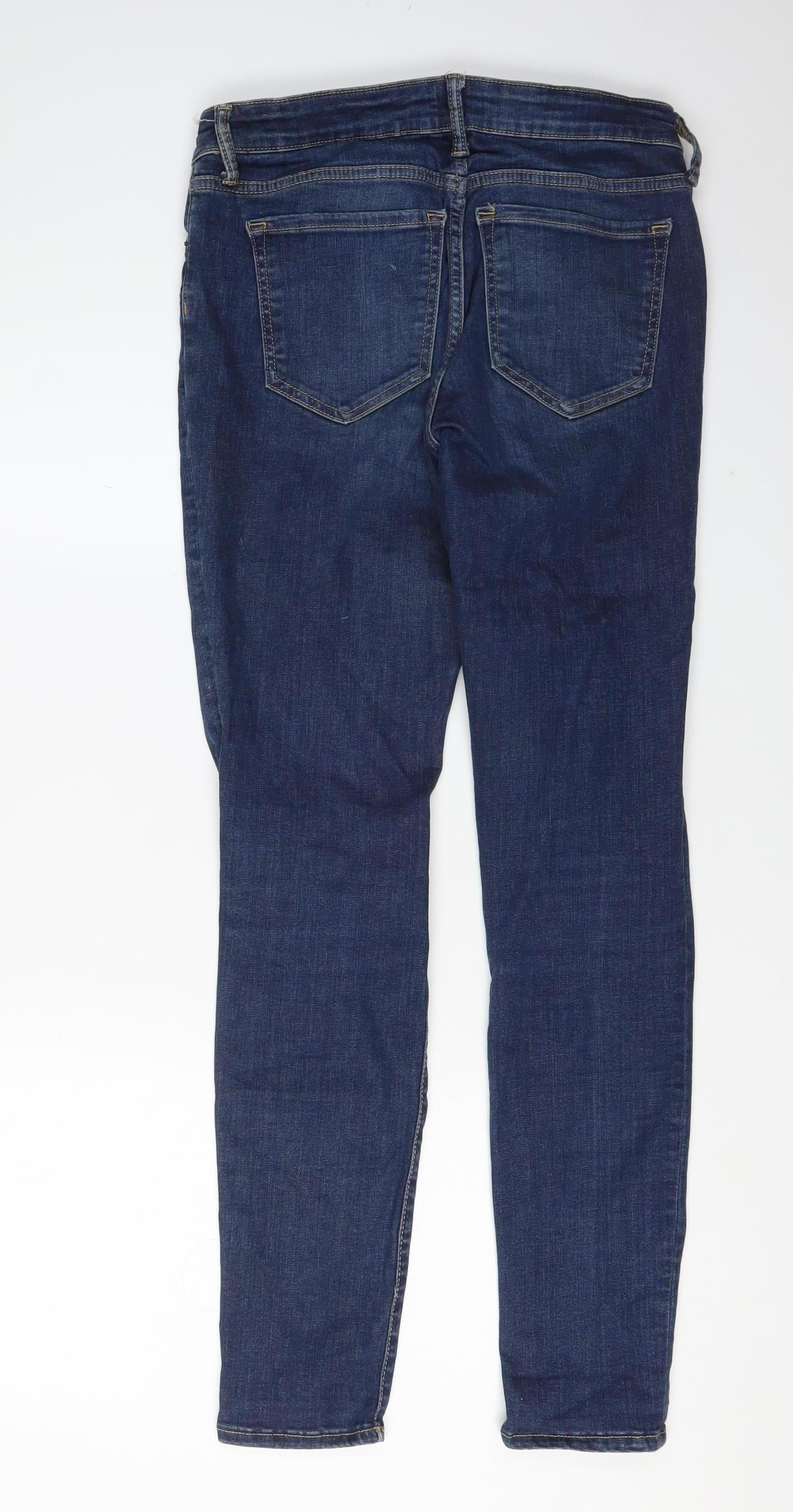 Gap Women's Blue Skinny Jeans Size 27 Distressed