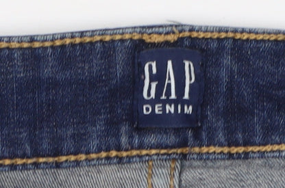Gap Women's Blue Skinny Jeans Size 27 Distressed