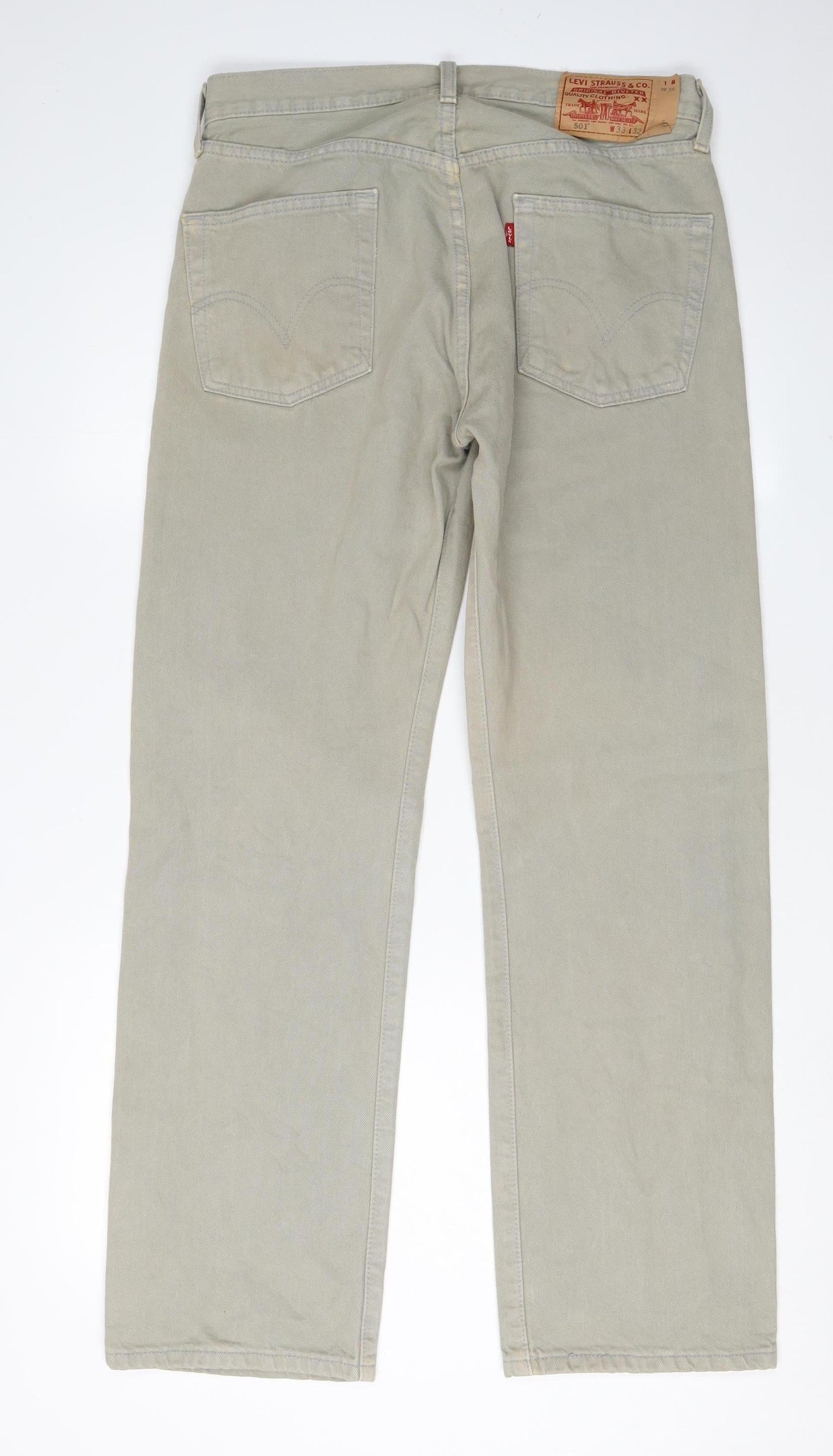 Levi's Beige Straight Jeans Men's 32W 32L Classic Style