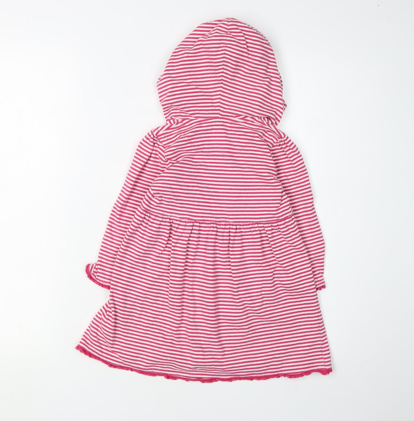 Blue Zoo Girls Striped Pink Hooded Dress, 3-4 Years