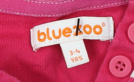 Blue Zoo Girls Striped Pink Hooded Dress, 3-4 Years
