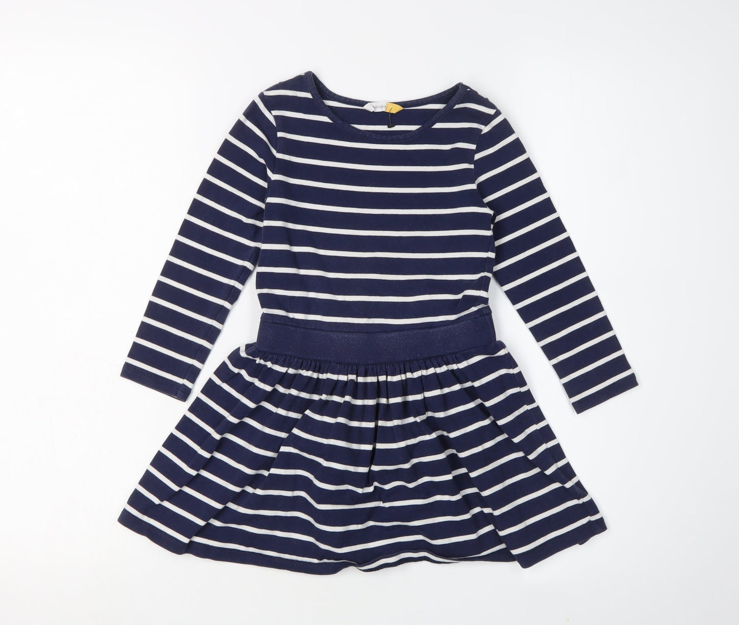 John Lewis Girls Blue Striped Skater Dress, 3 Years
