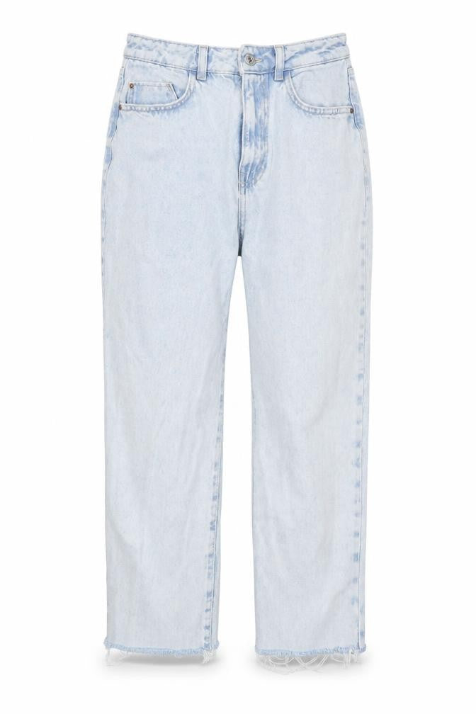 Womens UK Size 8 Zara Regular Fit Straight Blue Jeans