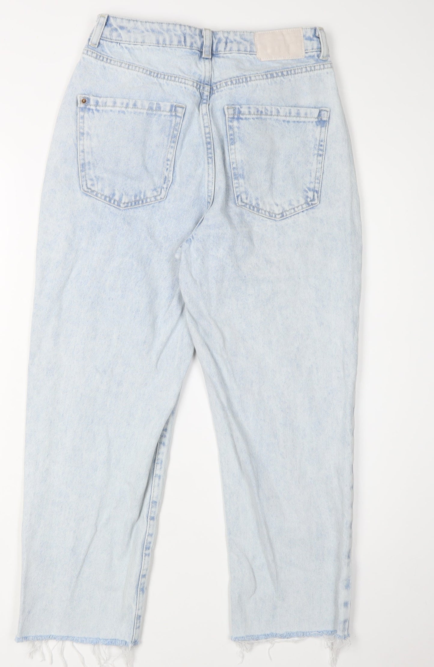 Zara Women's Blue Straight Jeans, Size 8