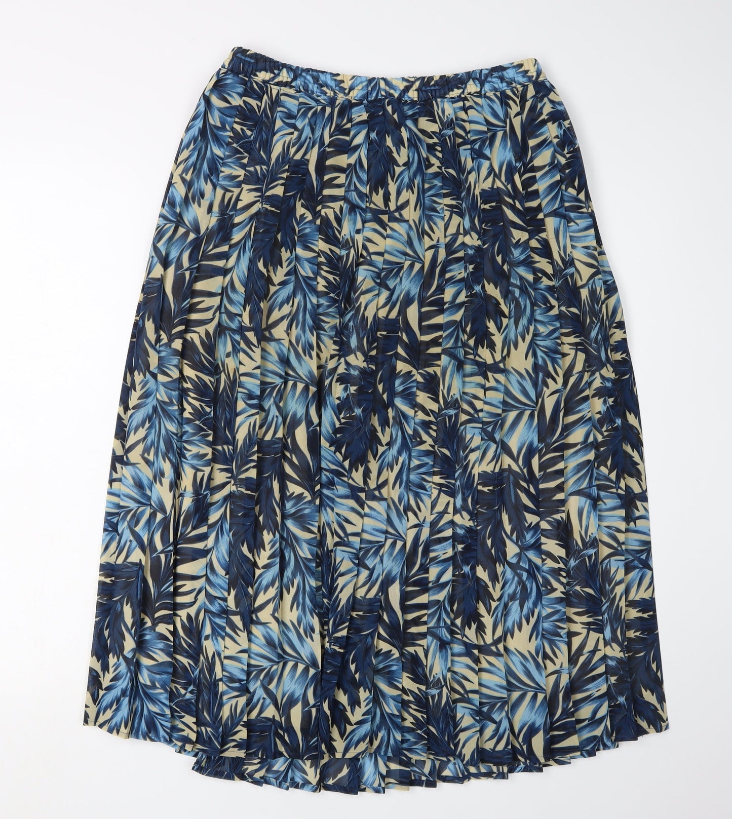 Eastex Women's Blue Pleated Midi Skirt Size 14