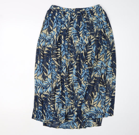 Eastex Women's Blue Pleated Midi Skirt Size 14