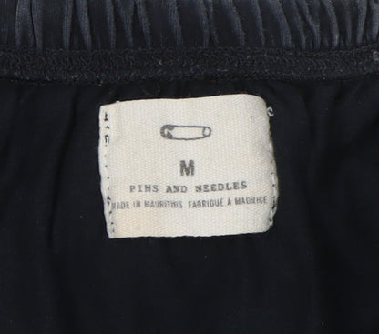 Womens UK Size M Pins and Needles Black Cropped Blouse