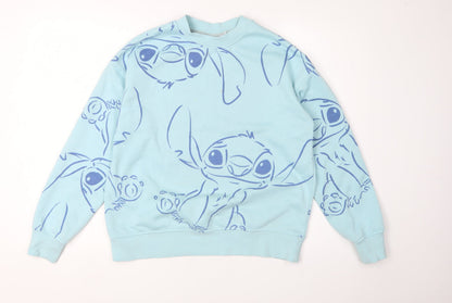 Womens UK Size XS Disney Blue Pullover Sweatshirt
