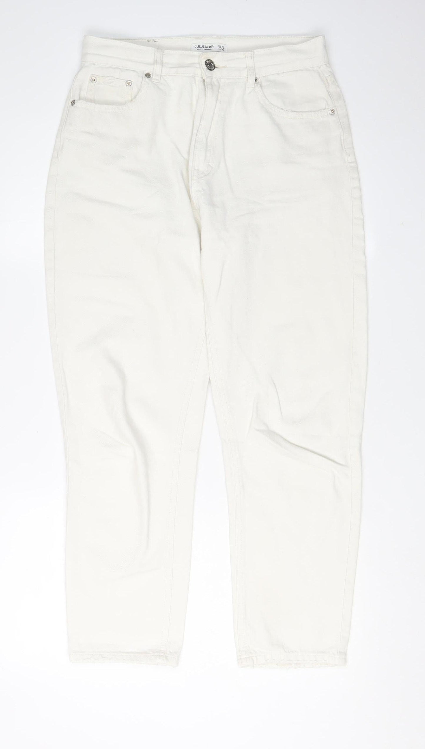 Pull&Bear Women's White Straight Jeans Size 12