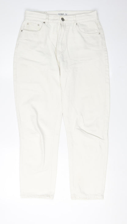 Pull&Bear Women's White Straight Jeans Size 12