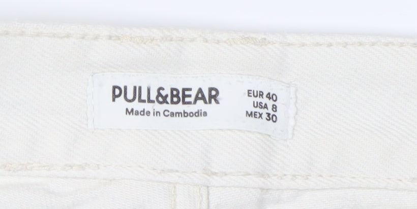 Pull&Bear Women's White Straight Jeans Size 12