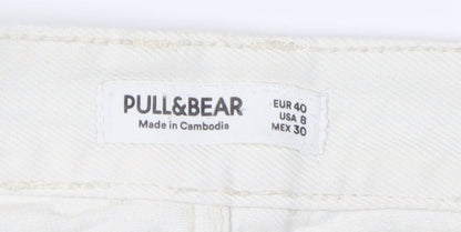Pull&Bear Women's White Straight Jeans Size 12