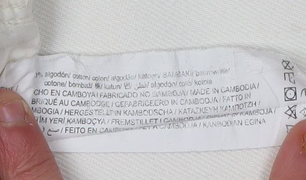 Pull&Bear Women's White Straight Jeans Size 12