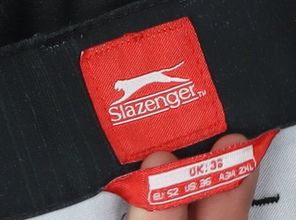 Slazenger Men's Black Check Athletic Shorts Size 36