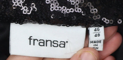 Womens UK Size 18 Fransa Black Open