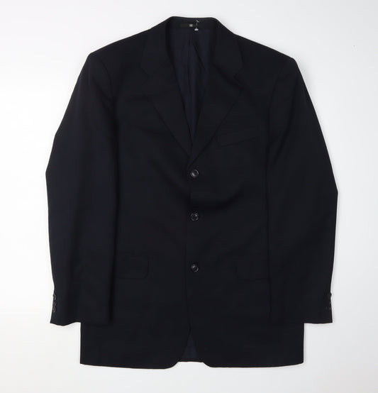 Mens UK Size 38 Ciro Citterio Regular Black Suit Jacket