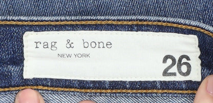 rag & bone Women's Blue Skinny Distressed Jeans Size 26