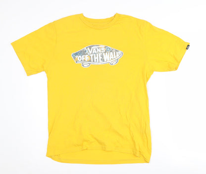 Vans Boys Yellow Classic Logo T-Shirt XL