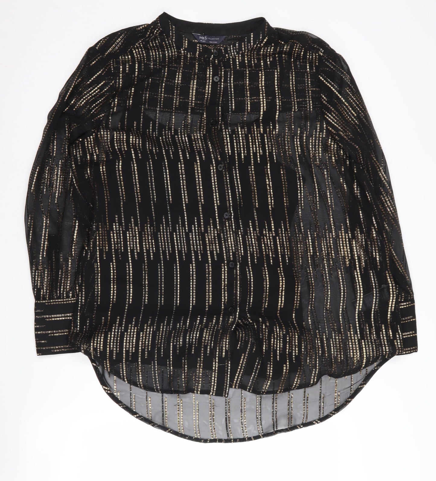 Womens UK Size 10 Marks and Spencer Black Basic Blouse