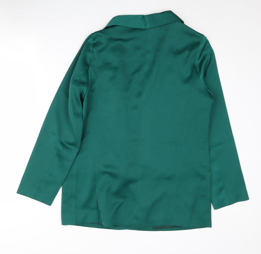 Warehouse Women's Green Blazer Size 10 Double-Breasted