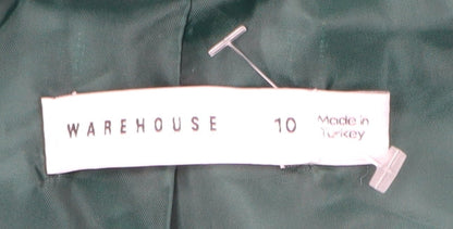 Warehouse Women's Green Blazer Size 10 Double-Breasted