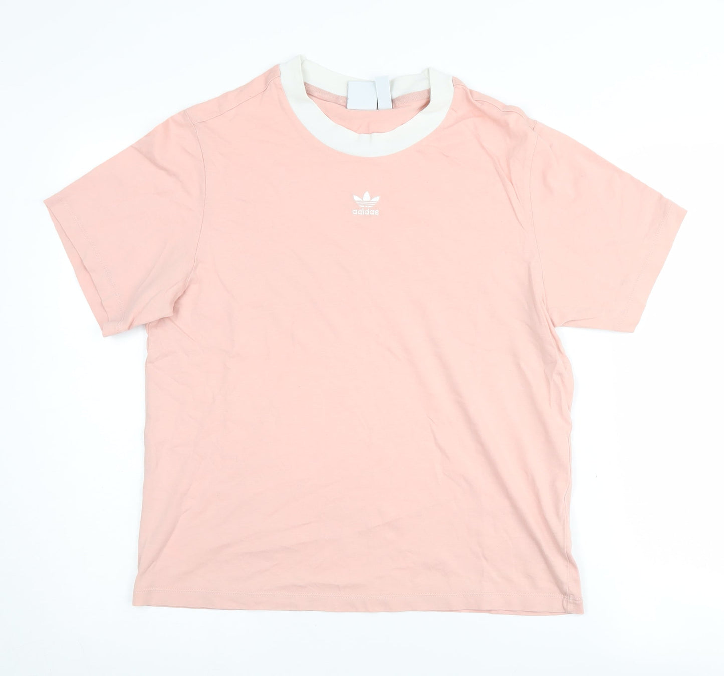 Womens UK Size 8 adidas Pink Ringer T-Shirt