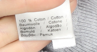 Lacoste Men's Grey V-Neck Cotton Pullover Jumper L