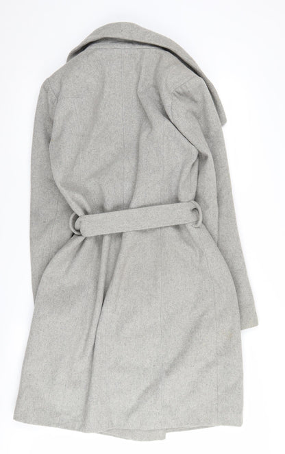 Womens UK Size M VERO MODA Grey Overcoat